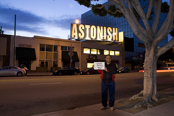 Richard Shargani with Kenneth Anger's artwork... Beverly Drive, north of Pico